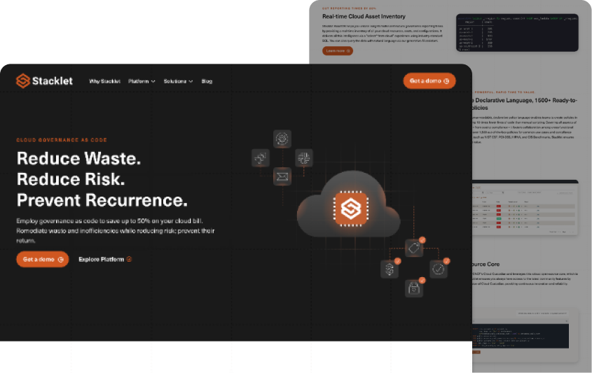 Stacklet Website Design